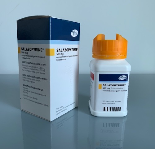 Salazopyrine 500mg lọ 100 viên 