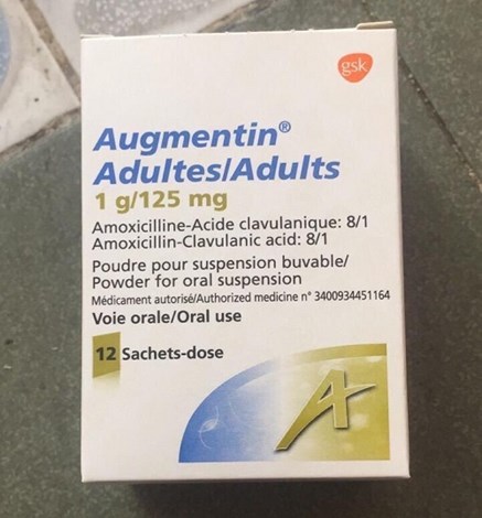 Augmentin 1g/125mg hộp 12 gói 