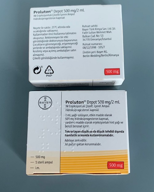 Proluton Depot 500mg hộp 1 ống