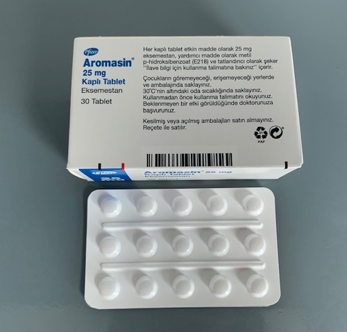 Aromasin 25mg hộp 30 viên 