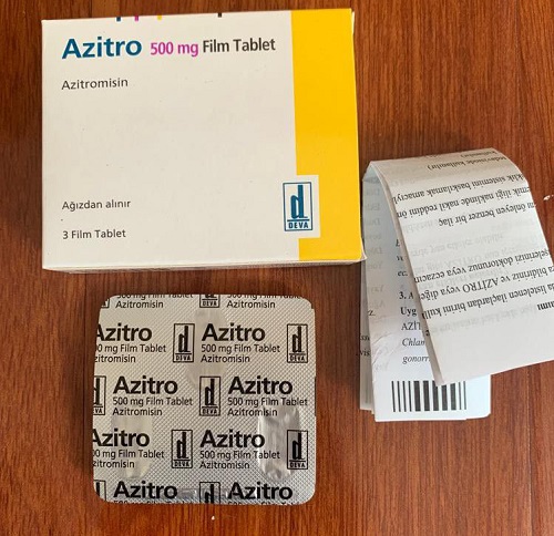 Azitro 500mg hộp 3 viên